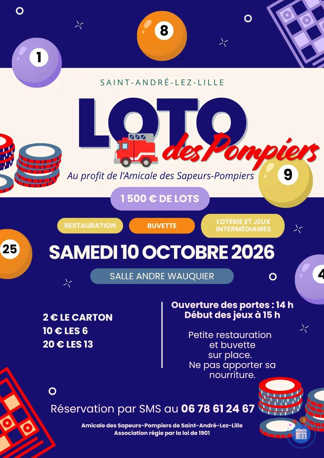 Image Loto des Sapeurs-Pompiers de St André Lez Lille (photo 1)