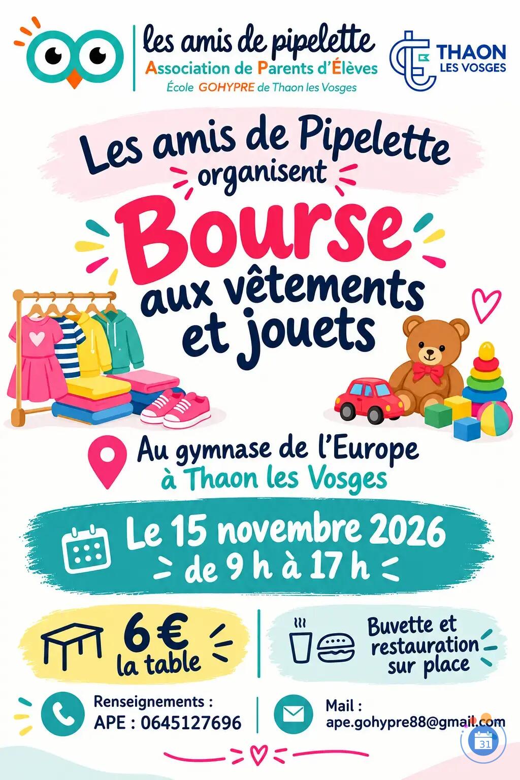 Image Bourse aux vêtements, jouets, périculture (photo 1)