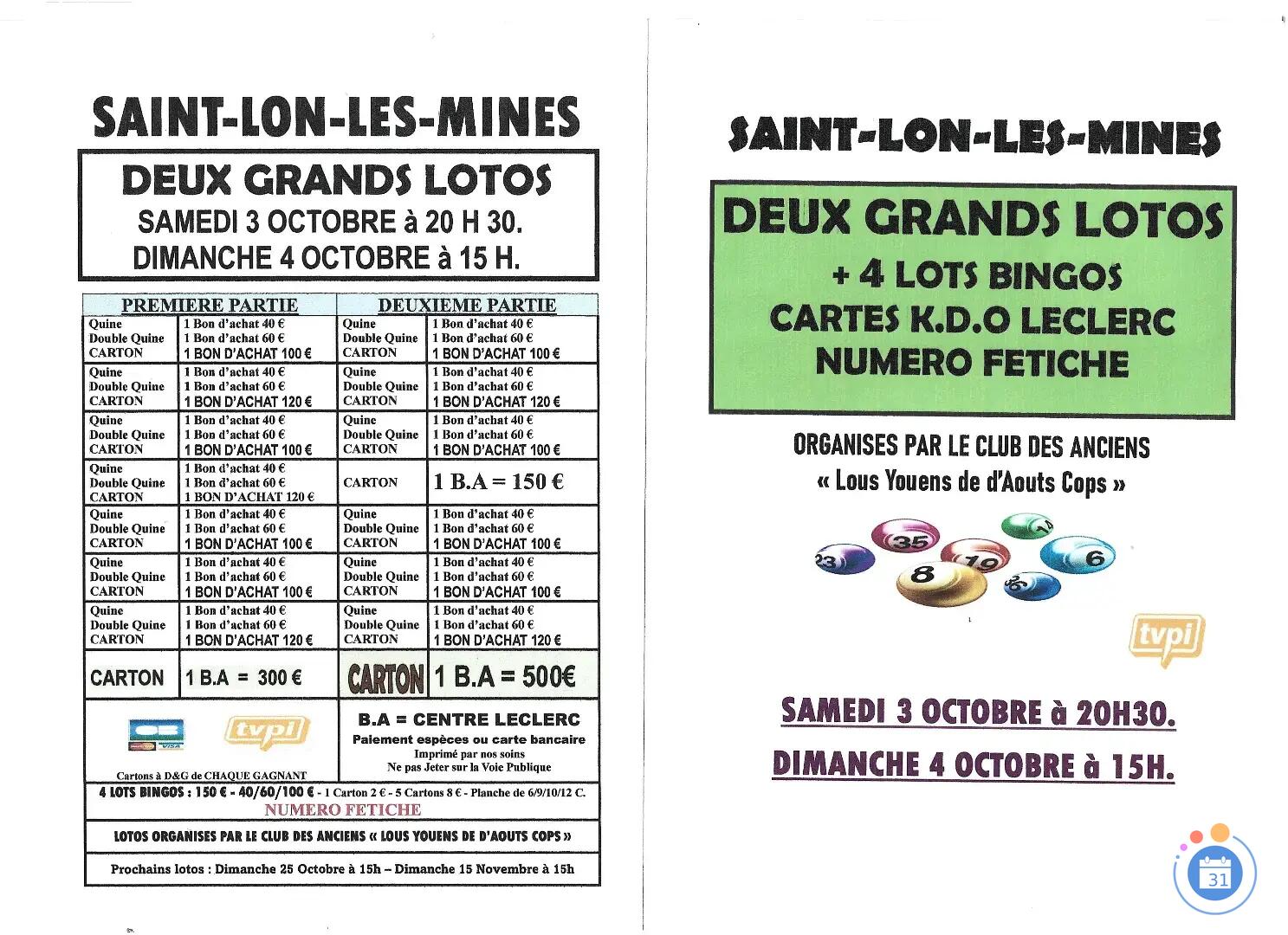Image Deux grands lotos bingos avec fetiche (photo 1)