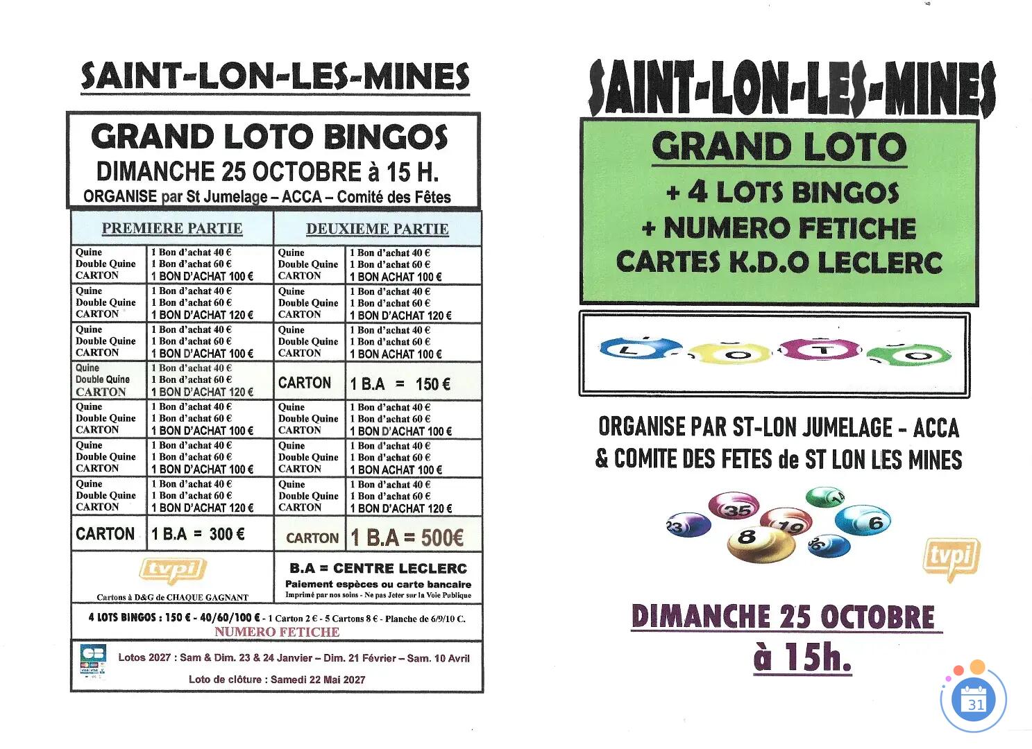 Image Grand loto bingos avec fétiche (photo 1)