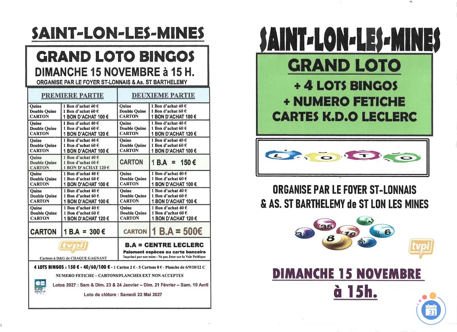 Image Grand loto bingos avec fétiche (photo 1)