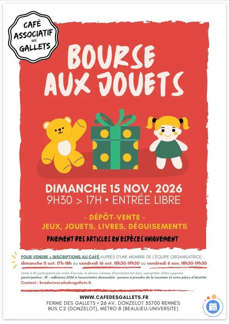 Image Bourse aux jouets du café associatif des gallets (photo 1)
