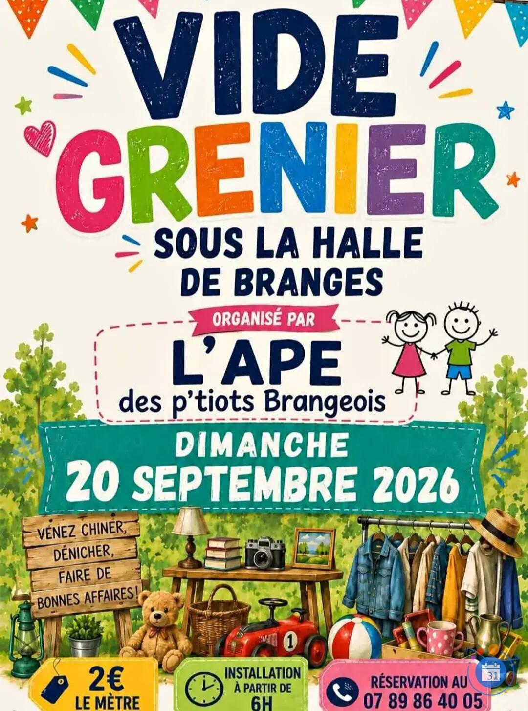 Image Vide grenier APE des p'tiots brangeois (photo 1)