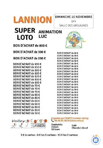 Flyer Loto animé par Luc