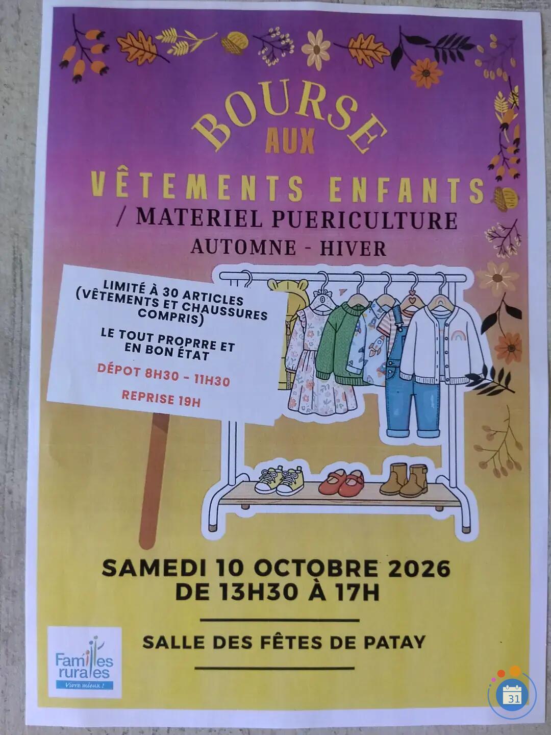 Image Bourse aux vêtements enfants automne hiver (photo 1)