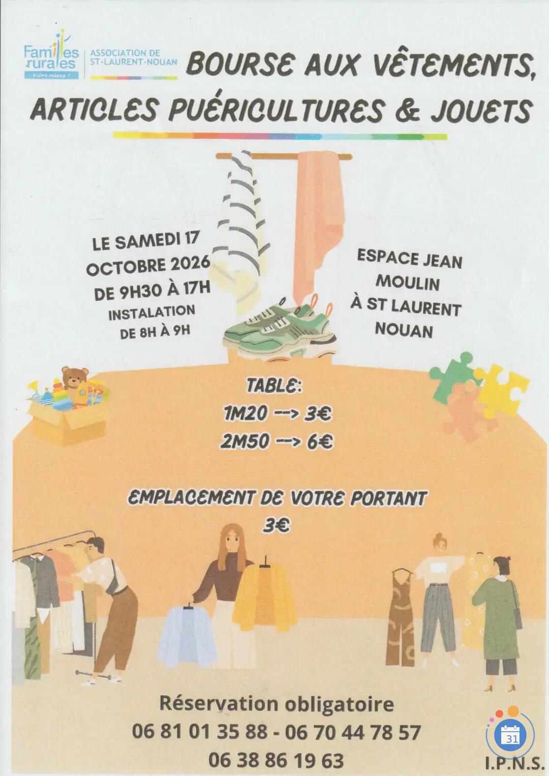 Image Bourse aux vêtements, article de puériculture et jouets (photo 1)