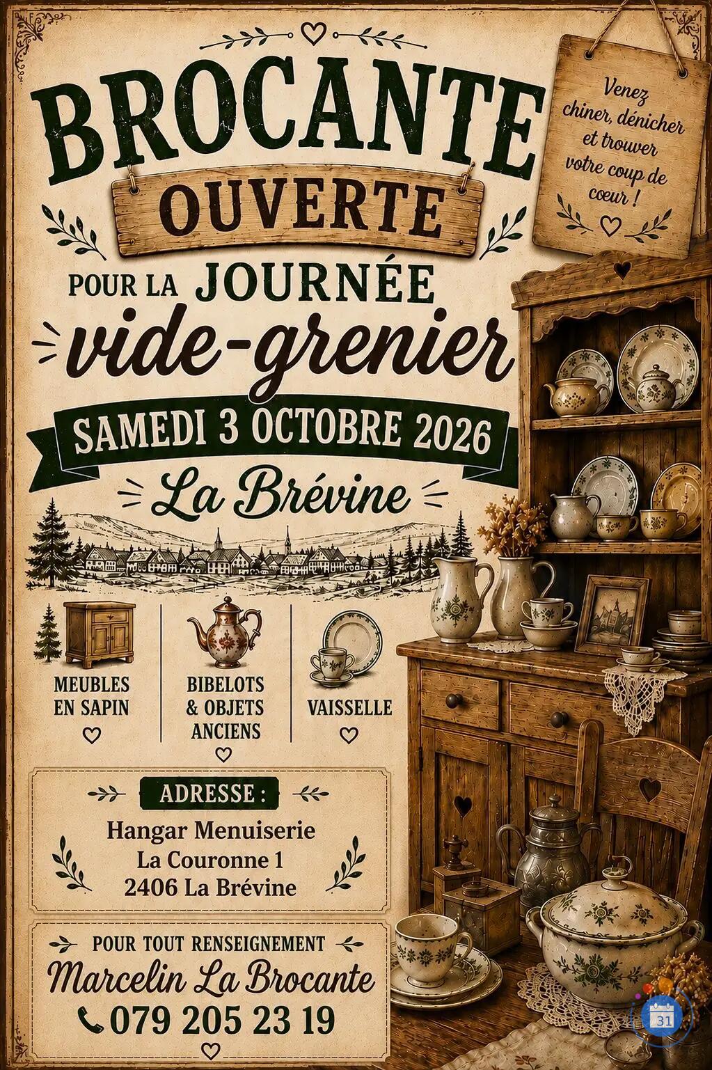 Image Brocante ouverte pour la journée vide-grenier (photo 1)