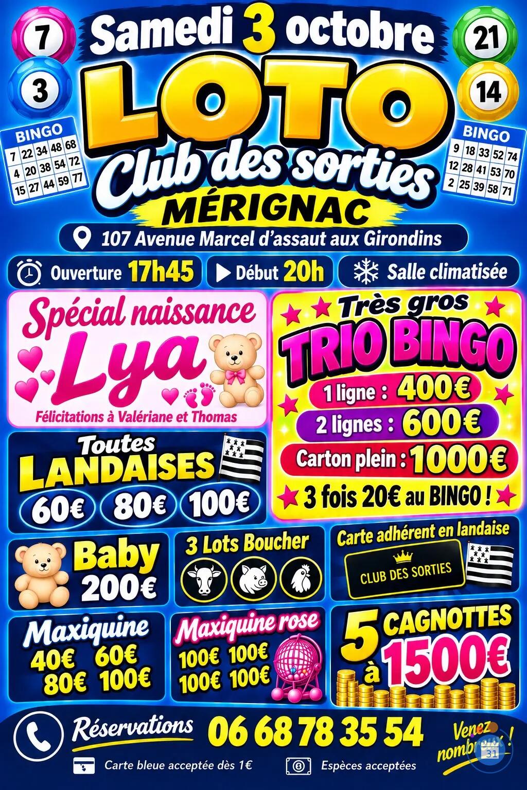 Image Très gros loto spécial très gros trio bingo et 5 cagnottes (photo 1)