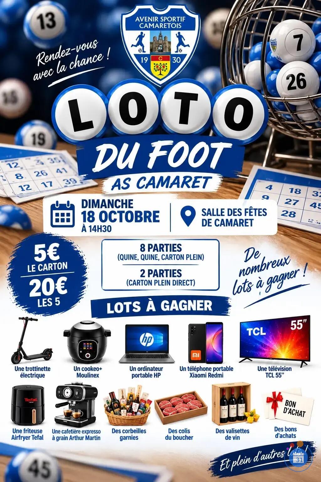 Image LOTO DE L'AVENIR SPORTIF CAMARETOIS (photo 1)
