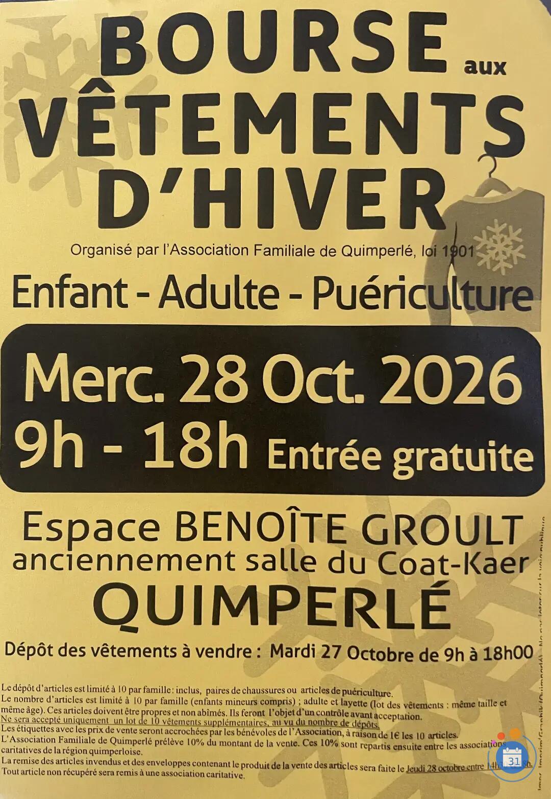 Image BOURSE VÊTEMENTS D'HIVER (photo 1)