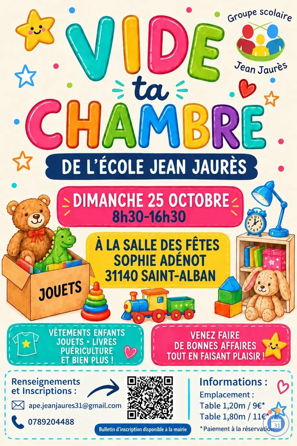 Image Vide Ta Chambre de l'Association des Parents d'Elèves Jean Jaurès (photo 1)