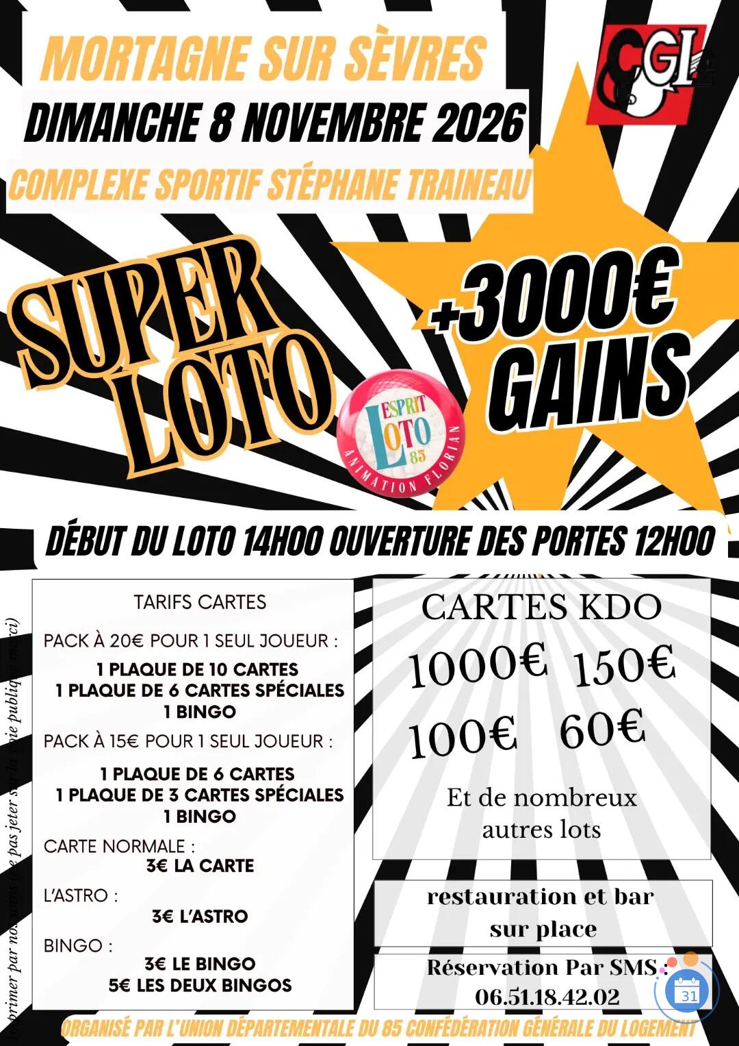 Flyer Super loto cgl animation florian