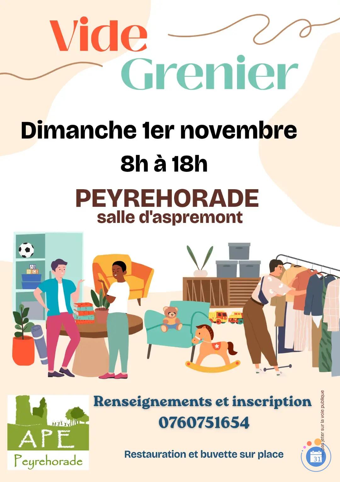 Image Vide grenier APE de Peyrehorade (photo 1)