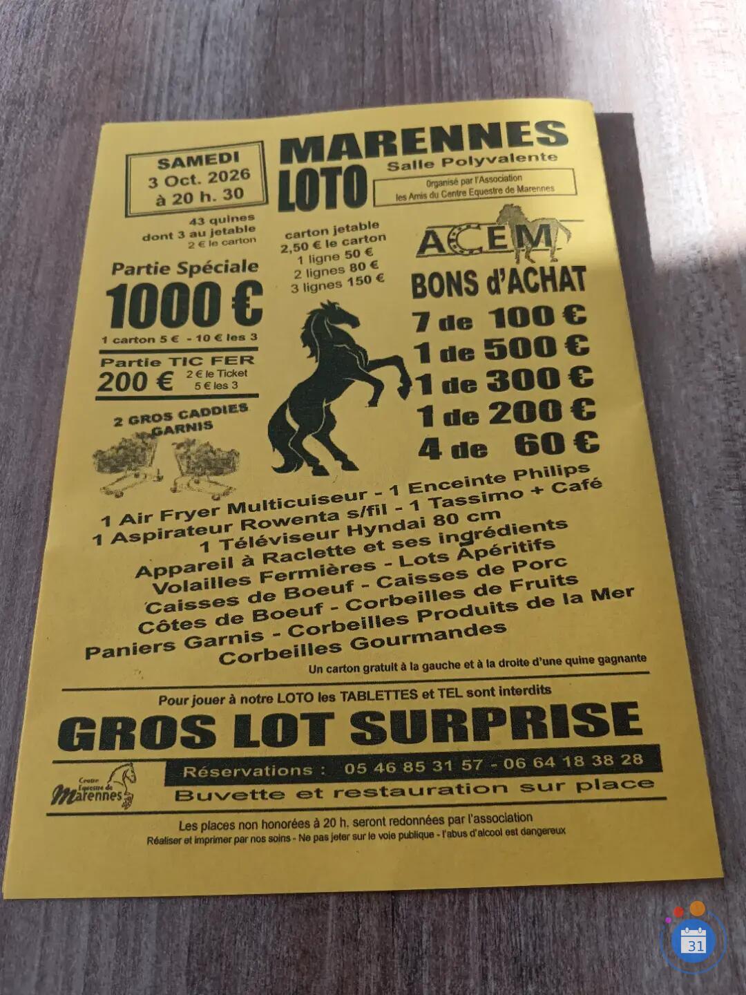 Image Loto ACEM (photo 1)