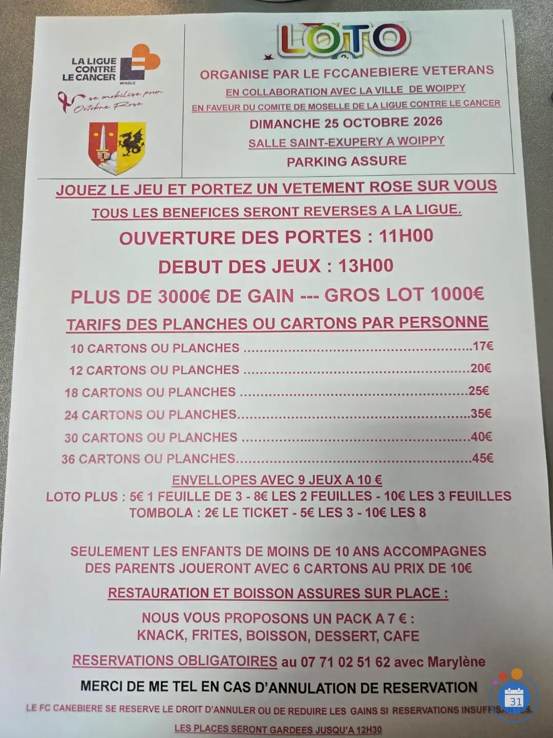 Image Loto octobre rose (photo 1)