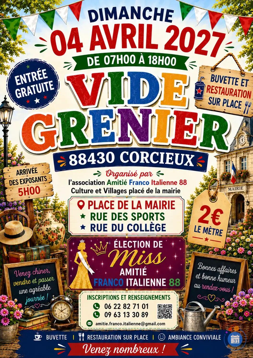 Image vide-grenier de l'association Amitié Franco Italienne 88 (photo 1)