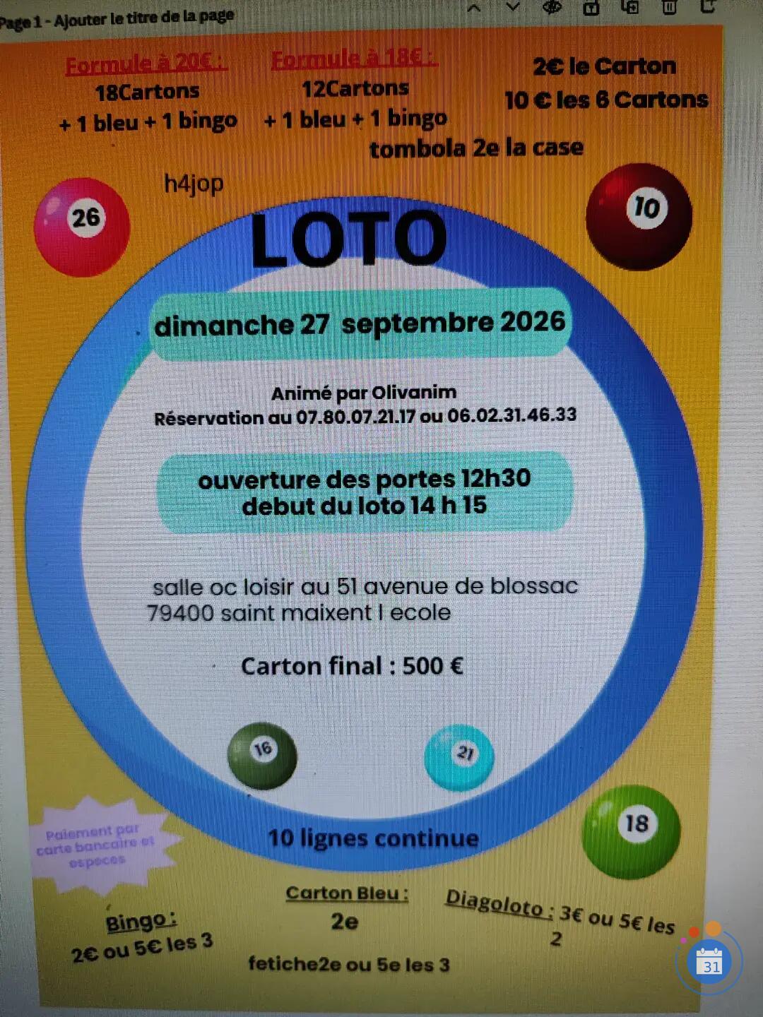 Image Animation loto (photo 1)