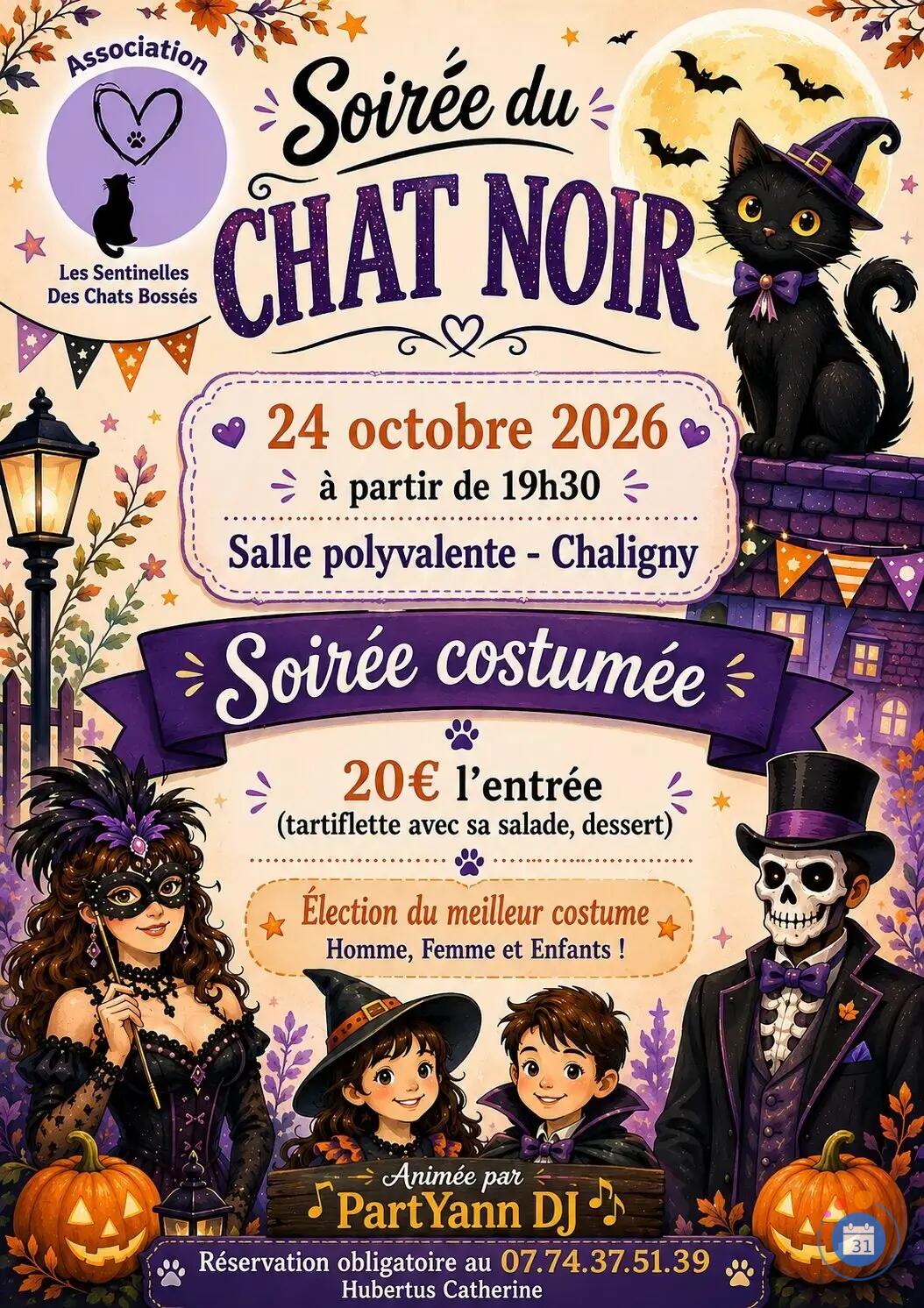 Image Soirée dansante+ repas des chats noirs halloween (photo 1)
