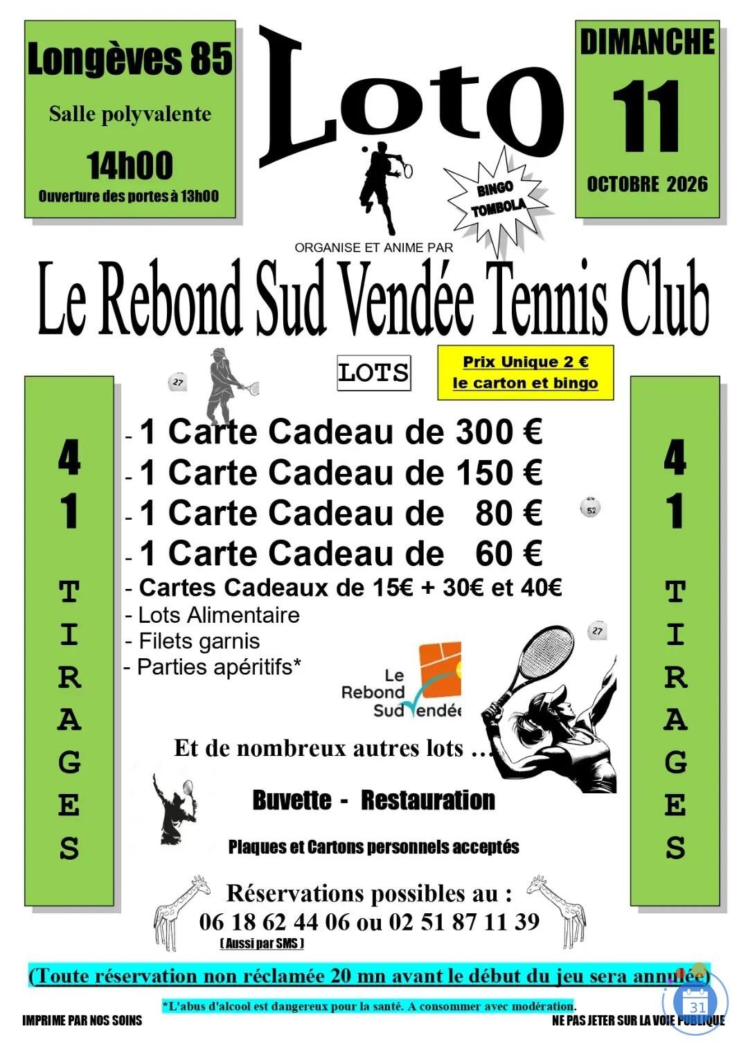 Image Loto du Tennis club le Rebond sud Vendée (photo 1)