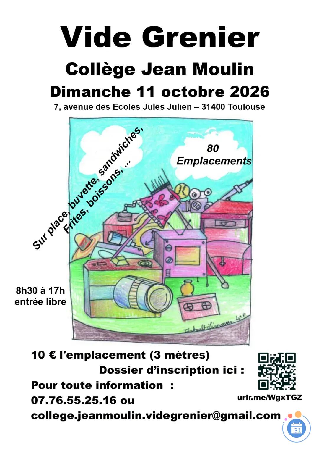 Image Vide Grenier du Collège Jean Moulin (photo 1)