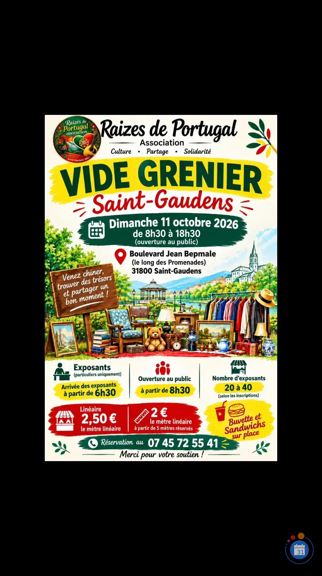 Image Dernier vide grenier de l année association portugaise Raizes de Portugal (photo 1)