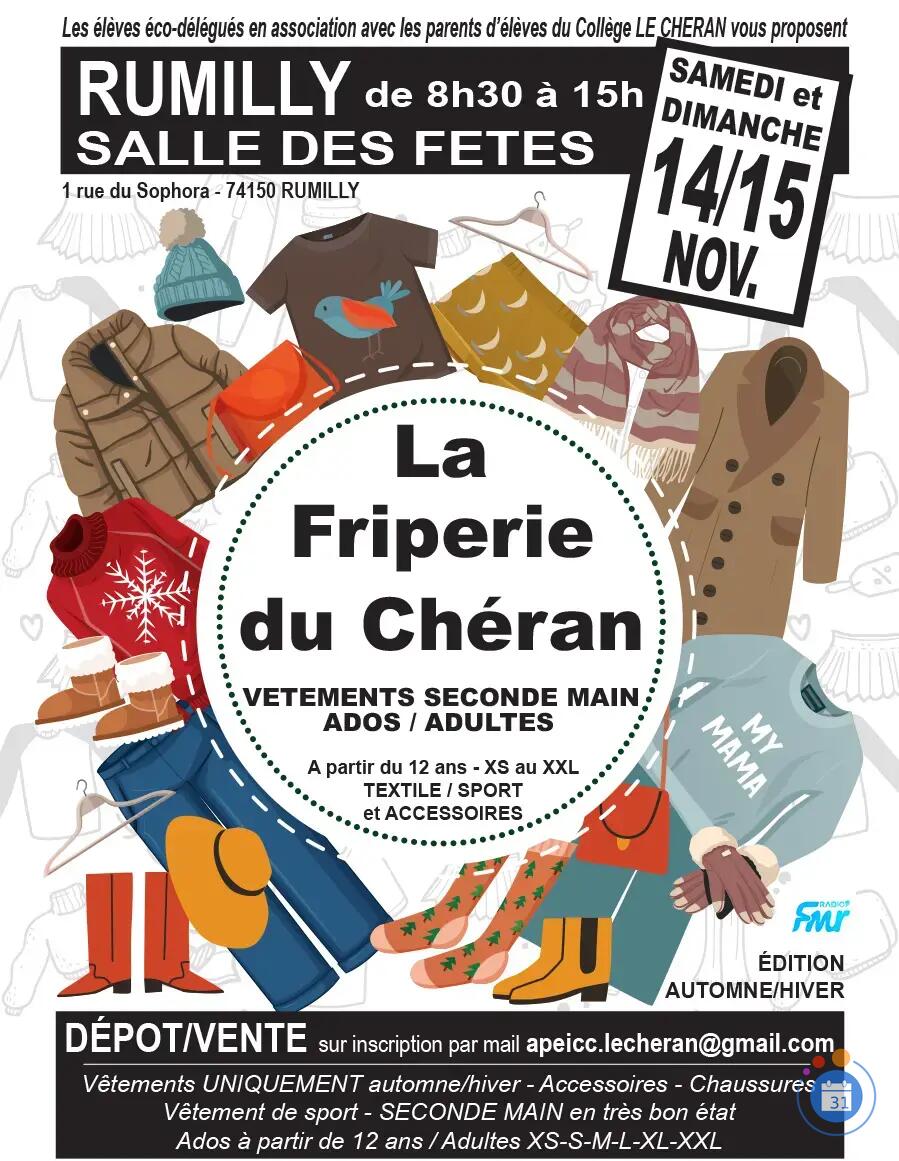 Image Friperie Du Chéran - Dépôt-vente de vêtements Automne Hiver - Ados/adultes (photo 1)