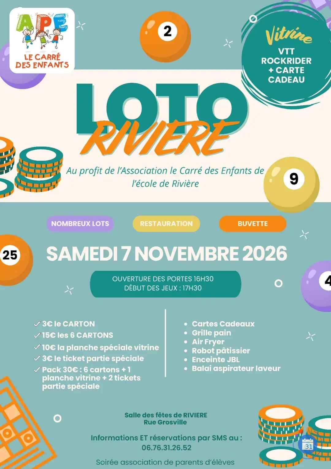 Image 3ème édition du loto de l'APE le carré des Enfants (photo 1)