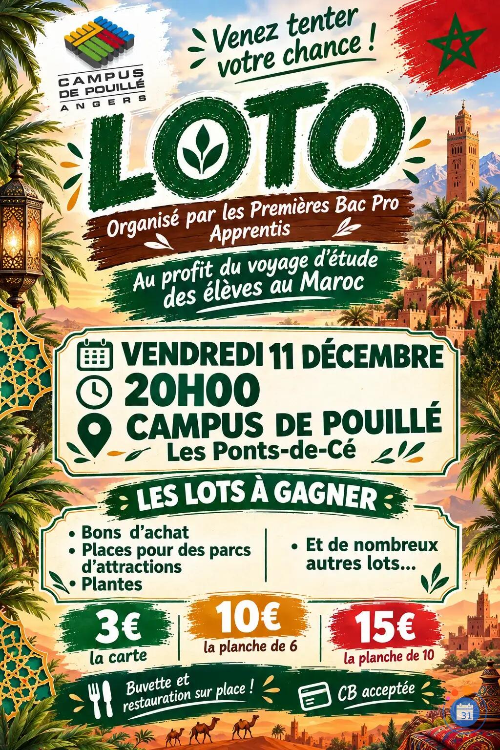 Flyer 3ème Loto du Campus de Pouille