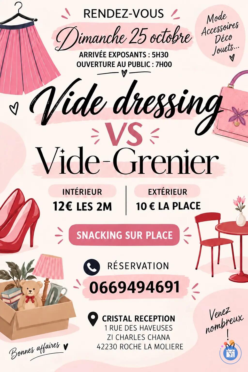 Image Salle le cristal à roche la Molière Vide dressing vs vide grenier (photo 1)