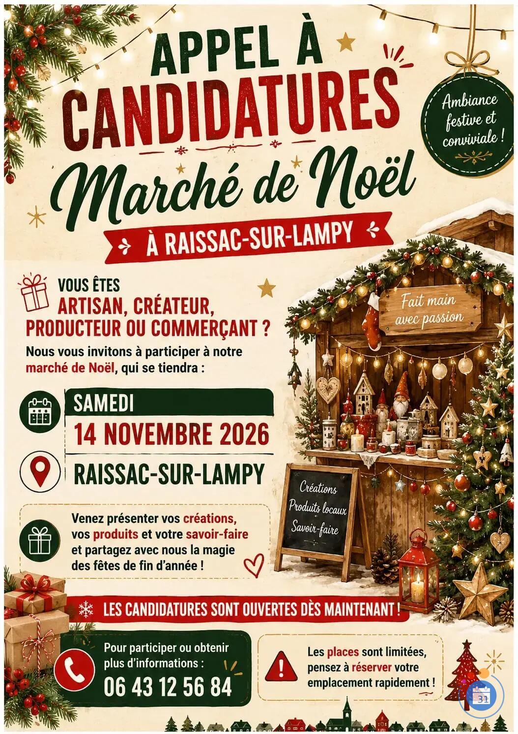 Image Marché de Noël à Raissac-sur-Lampy (photo 1)