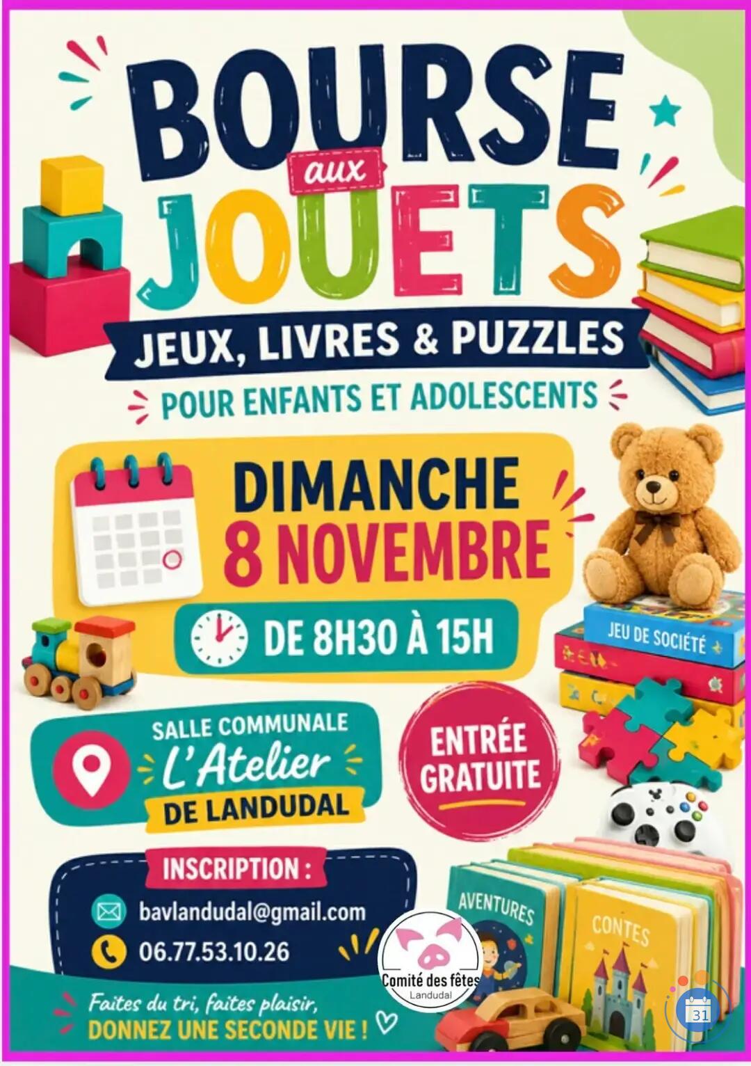 Image bourse aux jouets jeux, livres et puzzles enfants et adolescents (photo 1)