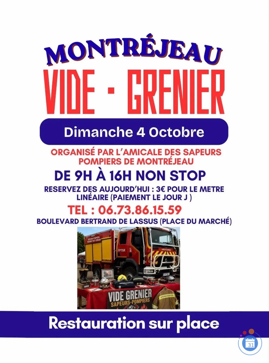 Image Vide grenier de l’amicale des sapeurs pompiers de Montrejeau (photo 1)