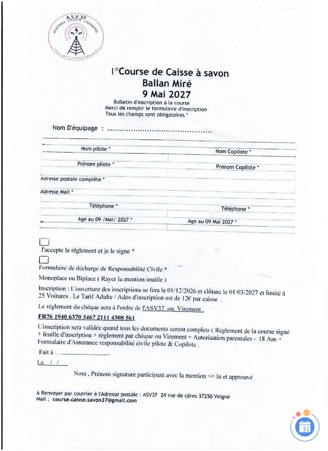 Image 1° Course de caisse à Savon Ballan - Miré (photo 1)