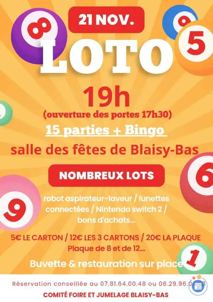 Image LOTO annuel du comité de foire de Blaisy-Bas (photo 1)