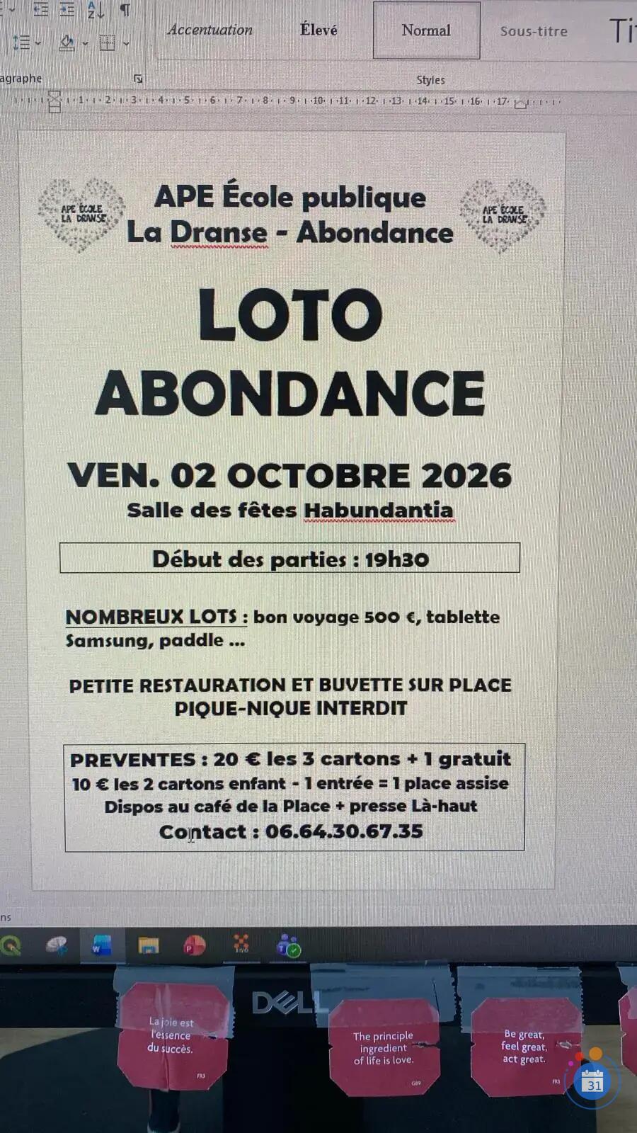 Image LOTO de l'APE (photo 1)