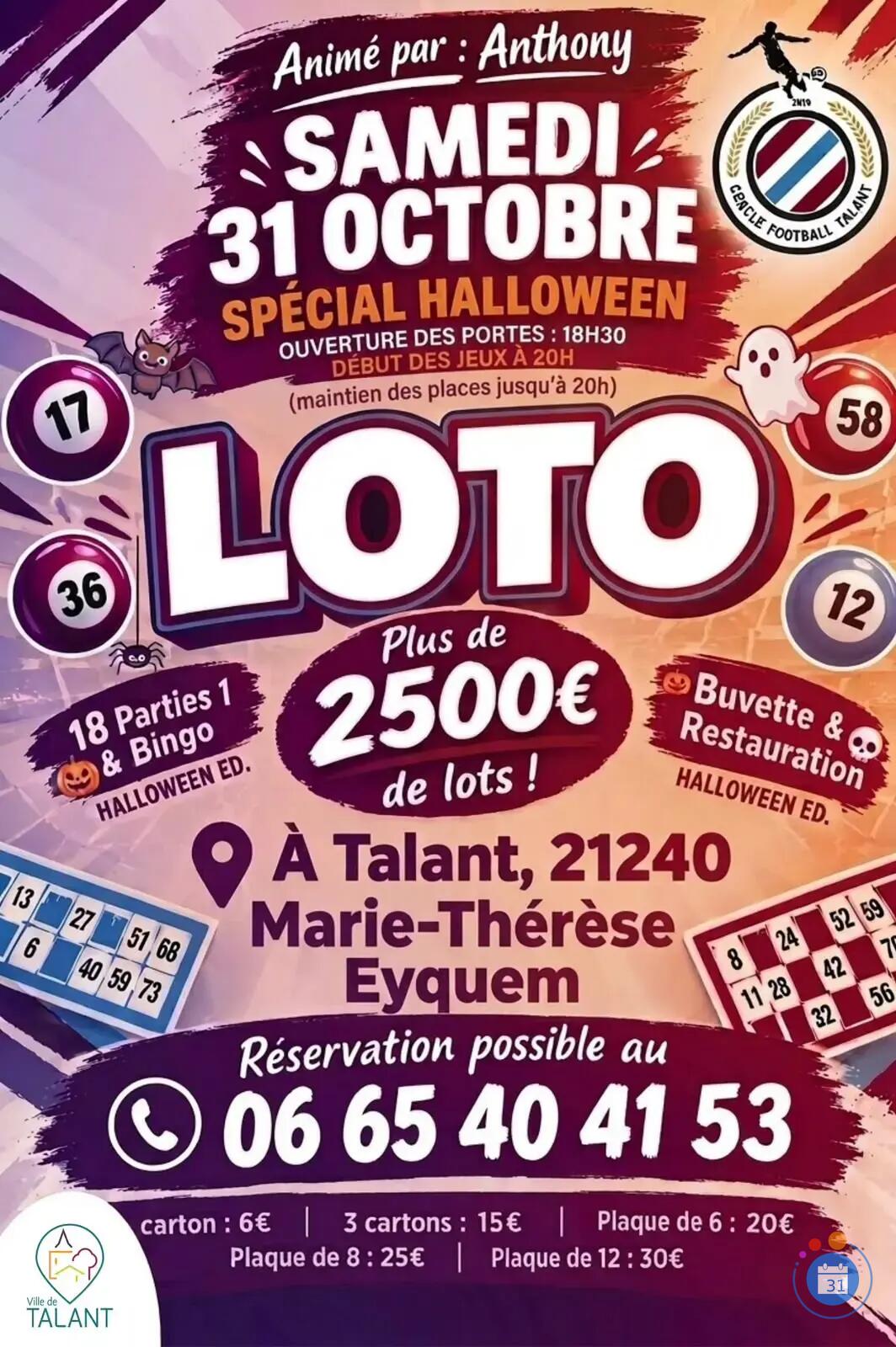 Image LOTO SPÉCIAL HALLOWEEN (photo 1)