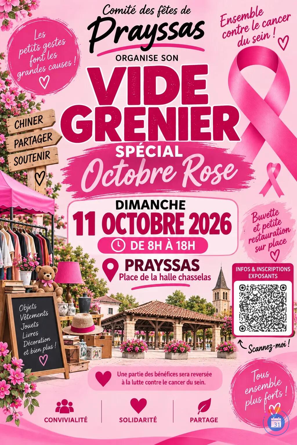 Image Vide grenier d'octobre spéciale Octobre Rose (photo 1)