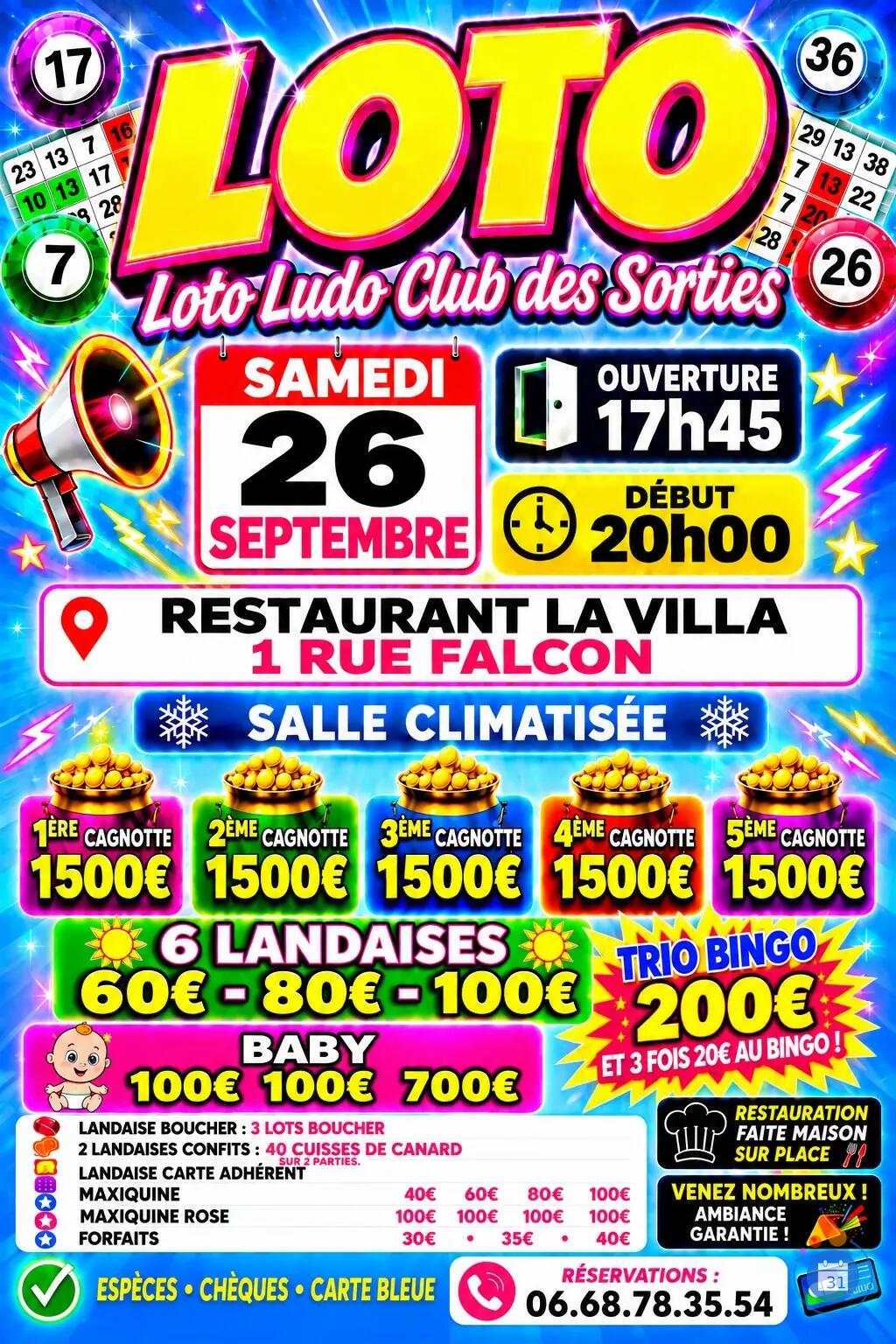 Flyer GROS LOTO forfait tout compris 5 grosses cagnottes