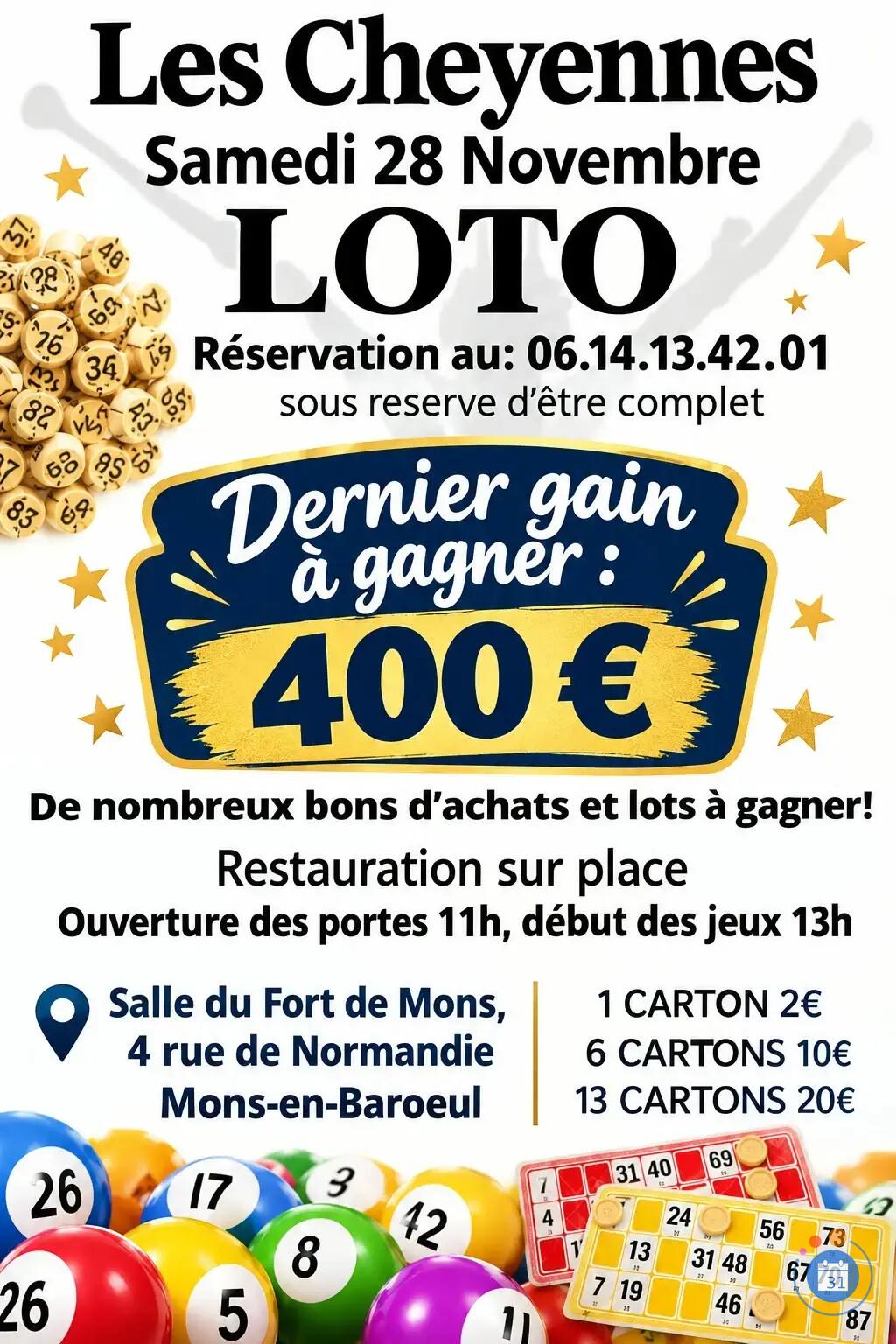 Flyer Loto les cheyennes