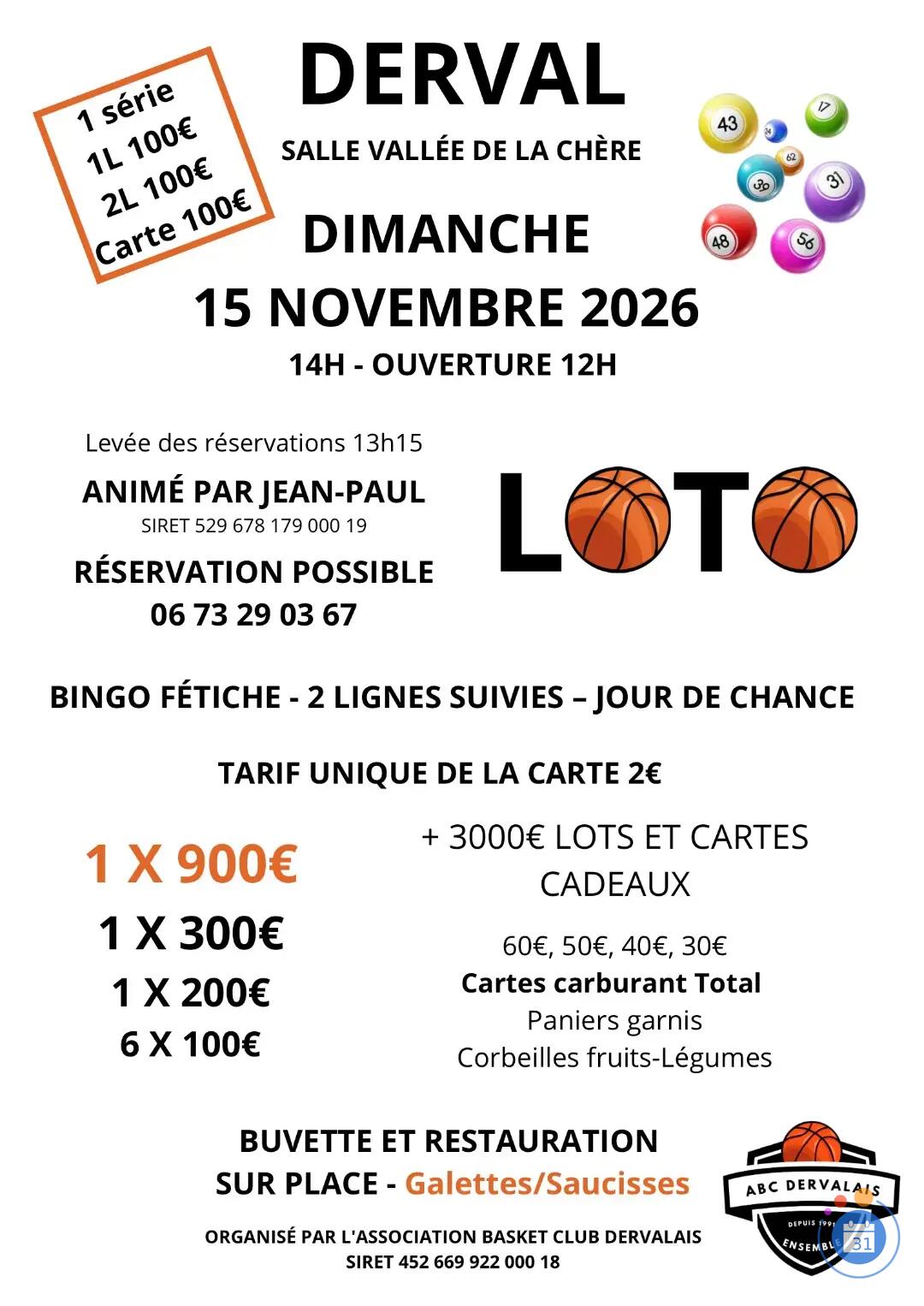 Flyer Loto Animé par Jean Paul