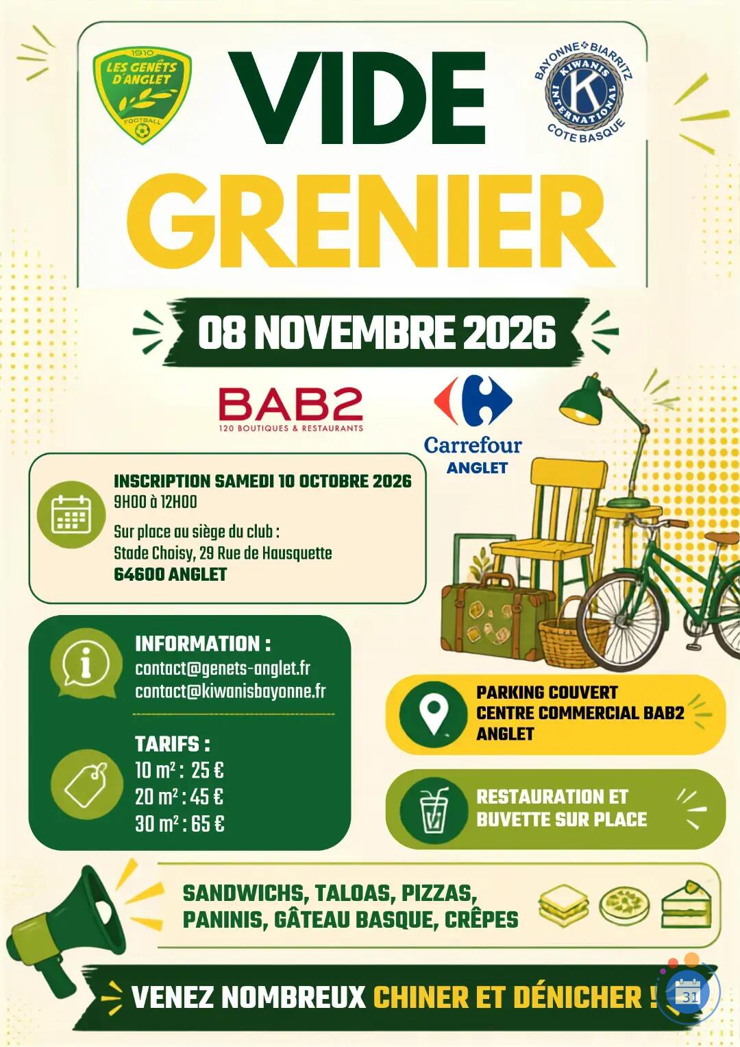 Image VIDE GRENIER PARKING COUVERT CENTRE COMMERCIAL BAB 2 (photo 1)