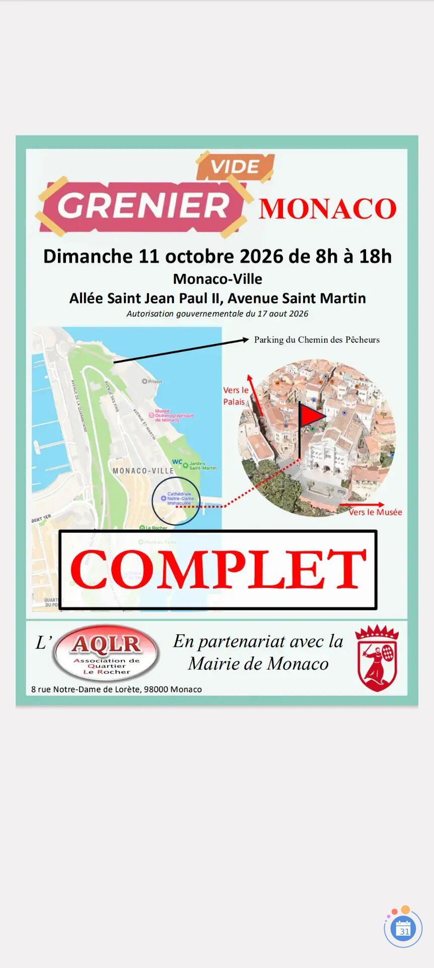Image Vide grenier Monaco le rocher (photo 1)