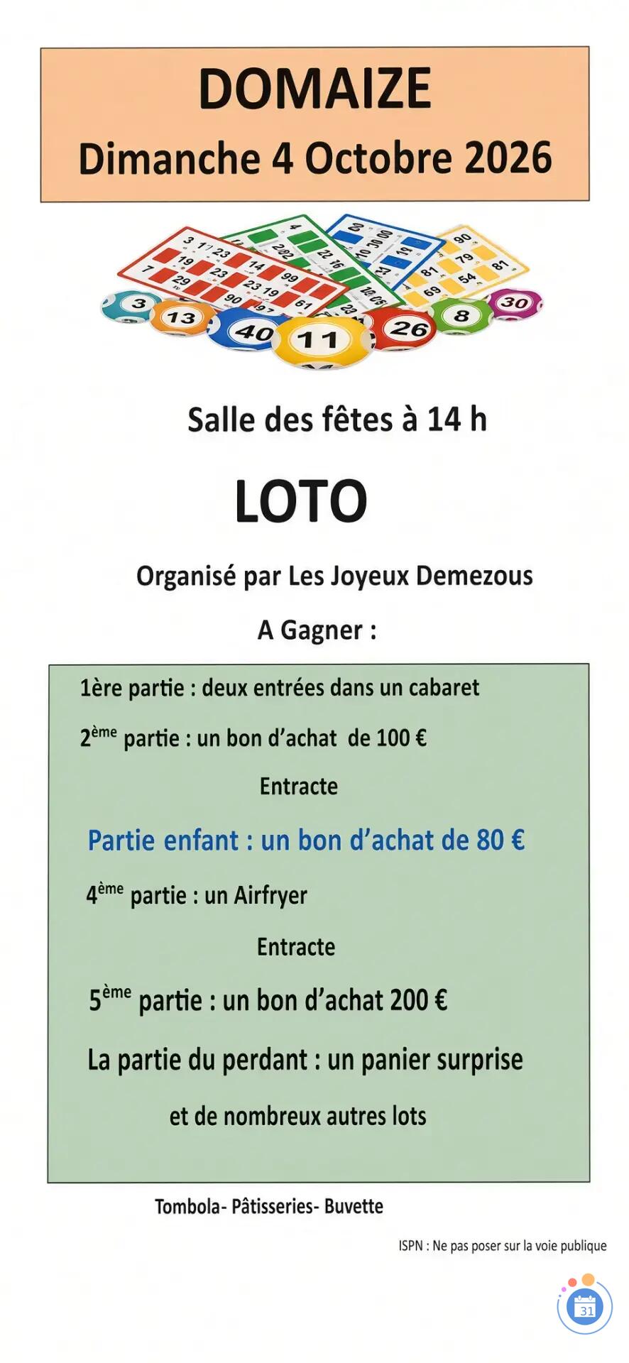 Image Loto des joyeux demezous (photo 1)