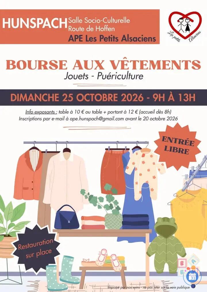 Image Bourse aux Vêtements, jouets, puéricultures (photo 1)