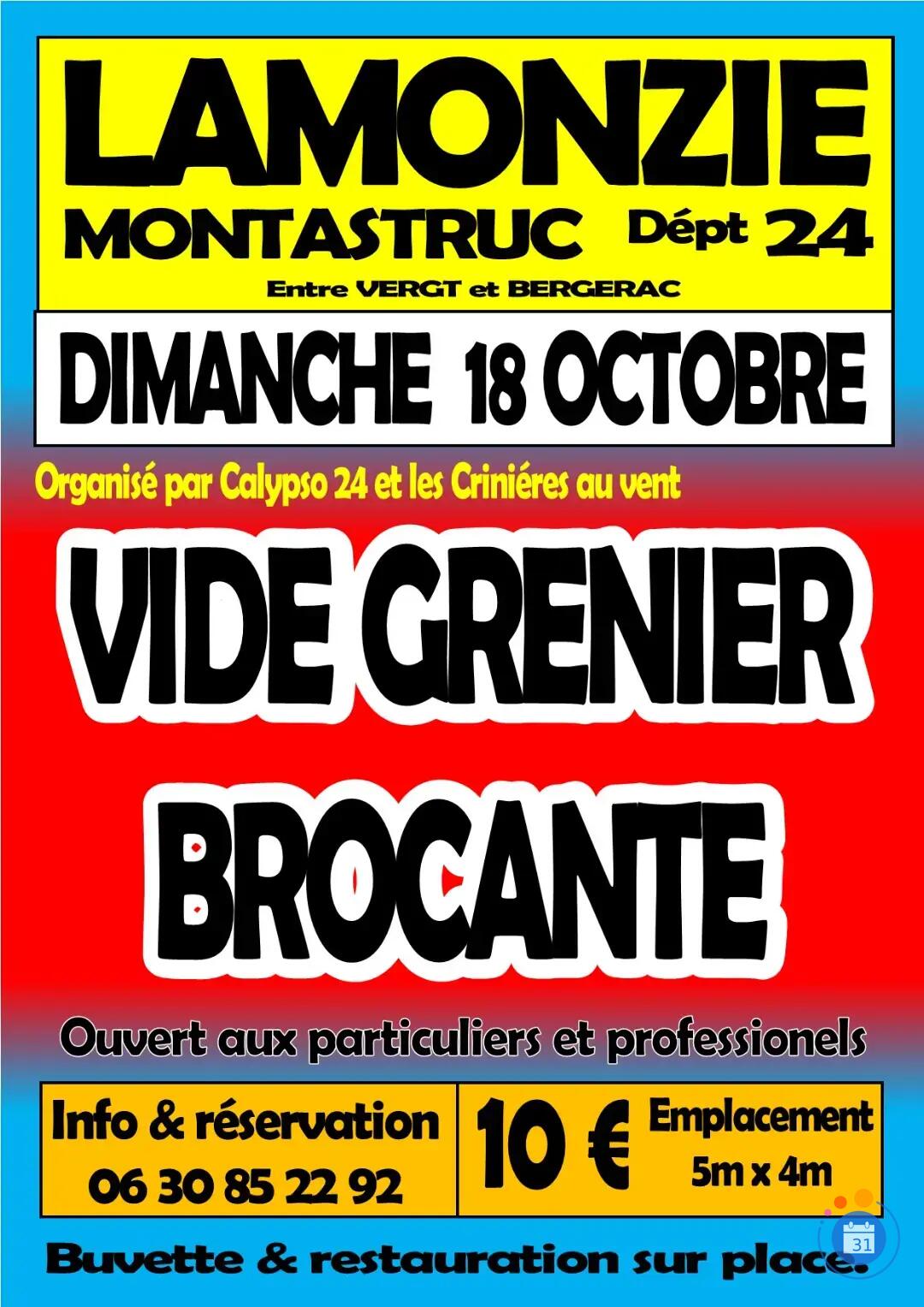 Image VIDE GRENIER BROCANTE LAMONZIE MONTASTRUC (photo 1)