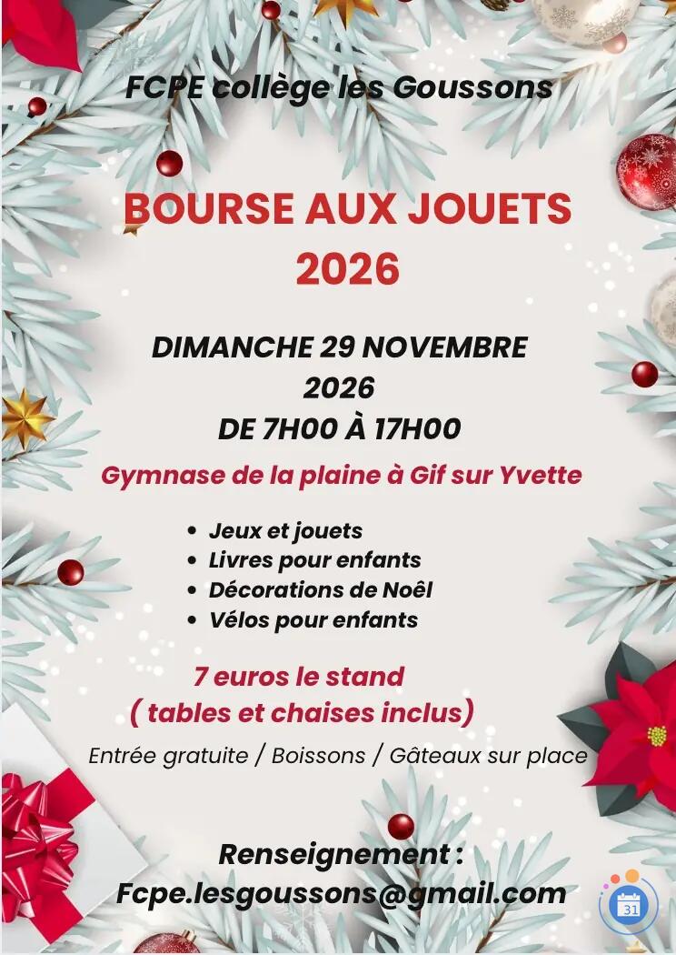Image Bourse aux jouets FCPE 2026 (photo 1)