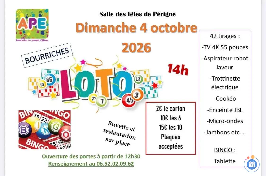 Image SUPER LOTO APE PÉRIGNÉ (photo 1)