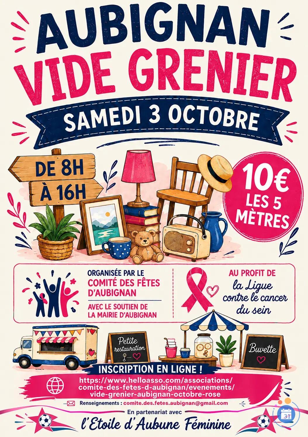 Image Vide grenier Octobre Rose (photo 1)