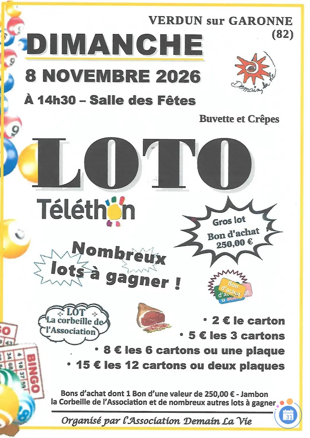 Image LOTO TELETHON (photo 1)
