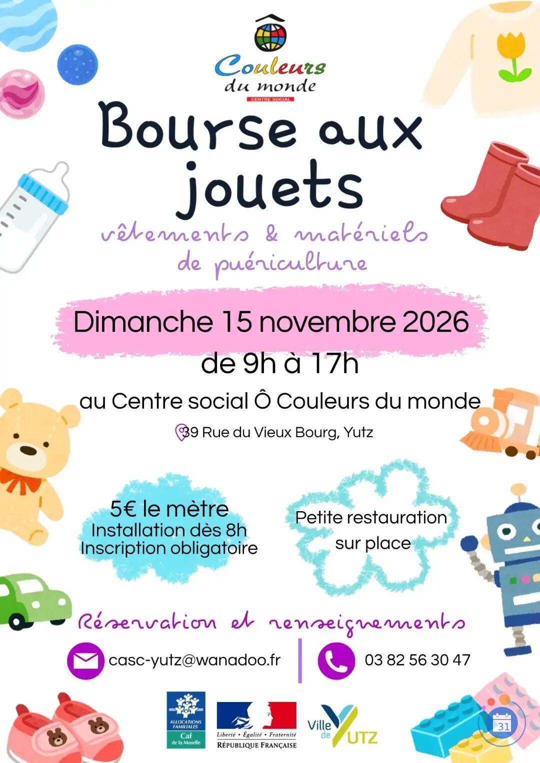 Image Bourse aux jouets, vêtements et matériels de puériculture (photo 1)